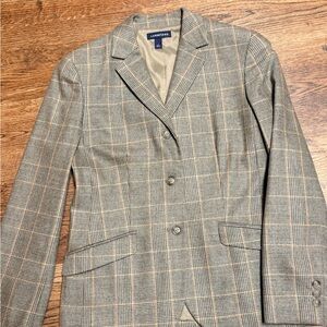 Lands' End Beige Wool Blazer